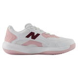 Women's FuelCell 696v7 D Width Tennis Shoes White and Pink Chalk,Footwear,New Balance,,,Tennis Express,WH6961WC-2