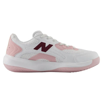 Women's FuelCell 696v7 D Width Tennis Shoes White and Pink Chalk,Footwear,New Balance,,,Tennis Express,WH6961WC-2