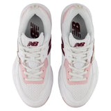 Women's FuelCell 696v7 D Width Tennis Shoes White and Pink Chalk,Footwear,New Balance,,,Tennis Express,WH6961WC-3