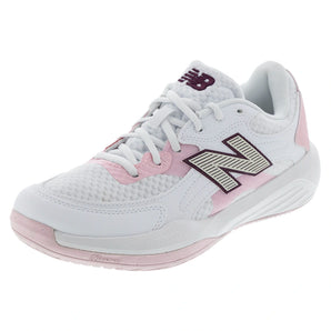 Women's FuelCell 696v7 D Width Tennis Shoes White and Pink Chalk,Footwear,New Balance,White/Pink Chalk,6,Tennis Express,WH6961WCD-F26
