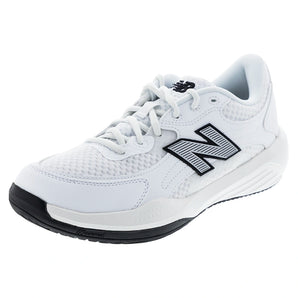 Women's FuelCell 696v7 2E Width Tennis Shoes White and Black,Footwear,New Balance,White/Black,6,Tennis Express,WH69637Z2E-F26