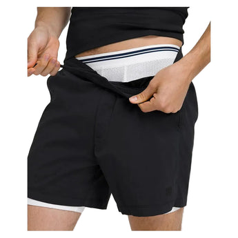 Men's Volley 6 Inch Tennis Short-Apparel-Wilson-WM00008-F24-bk-6-Tennis Express