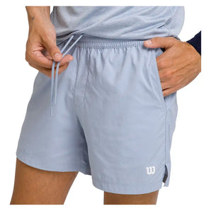 Men's Volley Unlined 6 Inch Tennis Short Blue Fog,Apparel,Wilson,,,Tennis Express,WM00008411LBB-3
