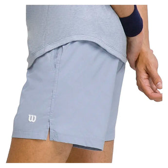 Men's Volley Unlined 6 Inch Tennis Short Blue Fog,Apparel,Wilson,,,Tennis Express,WM00008411LBB-6