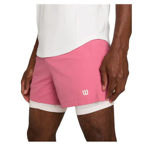 Men's Volley 6 Inch Unlined Tennis Short Chateau Rose,Apparel,Wilson,Chateau Rose,S,Tennis Express,WM00008P051001-F26-3