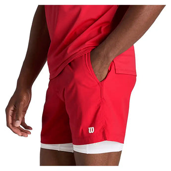 Men's Volley 6 Inch Unlined Tennis Short Varsity Red,Apparel,Wilson,,,Tennis Express,WM00008R044001-F26-5