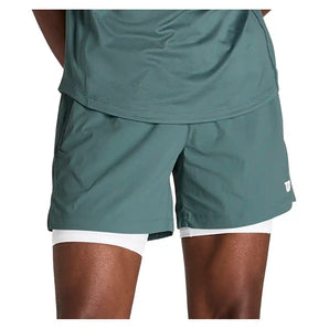 Men's Volley 6 Inch Unlined Tennis Short Atlantic,Apparel,Wilson,Atlantic,S,Tennis Express,WM00008U036001-F26-3