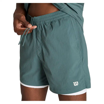 Men's Volley 6 Inch Unlined Tennis Short Atlantic,Apparel,Wilson,,,Tennis Express,WM00008U036001-F26-6