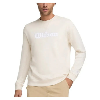 Men's Parkside Crew Classic Tennis Long Sleeve-Apparel-Wilson-WM00108-B-S-Tennis Express