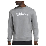 Men's Parkside Crew Classic Tennis Long Sleeve-Apparel-Wilson-WM00108-B-gray-Tennis Express