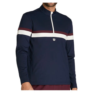 Men's Elevate Performance Half-Zip Tennis Top Classic Navy-Apparel-Wilson-S-, [current_file_name-Tennis Express