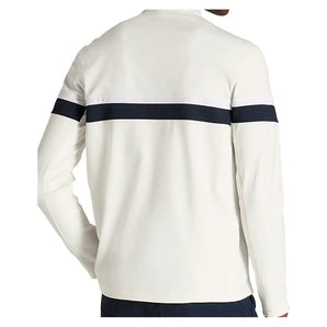Men's Elevate Tennis Performance Half-Zip Sandrift and Classic Navy,Apparel,Wilson,,,Tennis Express,WM00204W002001-F26-4