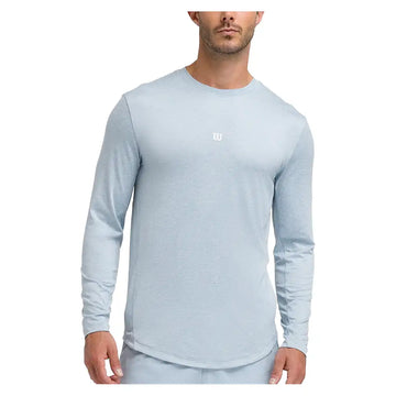 Men's Everyday Performance Long Sleeve Tennis Tee Blue Fog