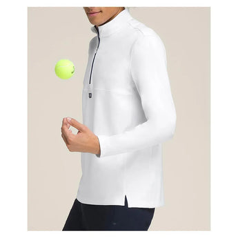 Men's Elevate Performance 1/2 Zip Long Sleeve-Apparel-Wilson-WM00298-B-w-5-Tennis Express