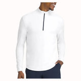 Men's Everyday Performance Half-Zip Bright White-Apparel-Wilson-WM00305531-WTAB-Tennis Express
