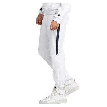 Men's Grand Slam Tennis Jogger Bright White and Classic Navy-Apparel-Wilson-WM00313411WTA-B-5-Tennis Express