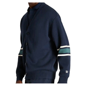 Men's Westport Classic Tennis Cardigan Classic Navy,Apparel,Wilson,,,Tennis Express,WM00418U001001-F26-5