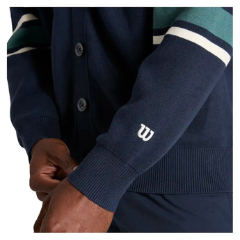 Men's Westport Classic Tennis Cardigan Classic Navy,Apparel,Wilson,,,Tennis Express,WM00418U001001-F26-6
