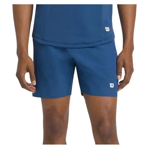 Men's Tournament 7 Inch Tennis Short V2-Apparel-Wilson-WM00502531-F25-CBlue-Tennis Express