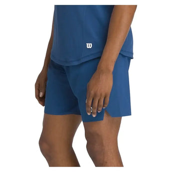 Men's Tournament 7 Inch Tennis Short V2-Apparel-Wilson-WM00502531-F25-CBlue1-Tennis Express
