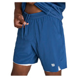 Men's Tournament 7 Inch Unlined Tennis Short V2 Blue Quartz,Apparel,Wilson,Blue Quartz,S,Tennis Express,WM00502U043001-F26-3