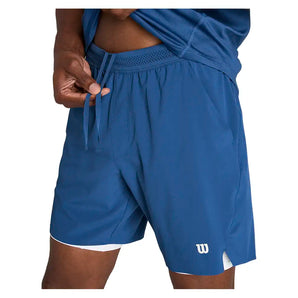 Men's Tournament 7 Inch Unlined Tennis Short V2 Blue Quartz,Apparel,Wilson,Blue Quartz,S,Tennis Express,WM00502U043001-F26-3