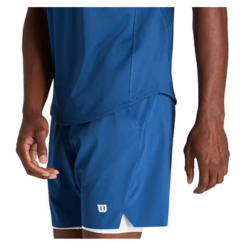 Men's Tournament 7 Inch Unlined Tennis Short V2 Blue Quartz,Apparel,Wilson,,,Tennis Express,WM00502U043001-F26-6