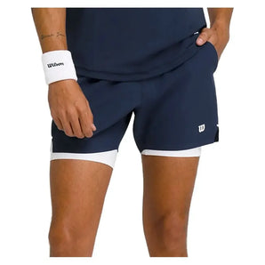 Men's Tournament 5 Inch Tennis Short V2-Apparel-Wilson-WM00503511-B-Black-Tennis Express