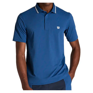 Men's Challengers Technical Tennis Polo Blue Quartz,Apparel,Wilson,Blue Quartz,S,Tennis Express,WM00507U043001-F26-3