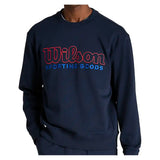 Men's Playstate Tennis Crew Sweatshirt Classic Navy and Varsity Red,Apparel,Wilson,Classic Navy/Varsity Red,S,Tennis Express,WN00049U001002-F26-3
