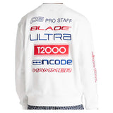 Men's Playstate Tennis Crew Sweatshirt Bright White and Varsity Red,Apparel,Wilson,,,Tennis Express,WN00049W001001-F26-4