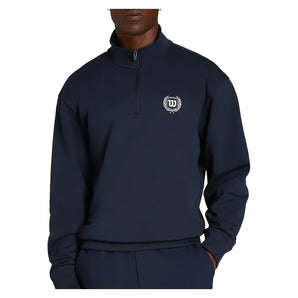 Men's Playstate Half Zip Tennis Sweatshirt Classic Navy, Wilson, Classic Navy, Tennis Express, WN00052U001004-F26-CLASSIC-NAVY-1
