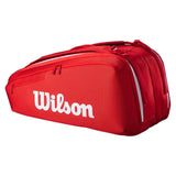 Super Tour 2025 9 Pack Tennis Bag Red-Bags-Wilson-WR8036701001-2-Tennis Express