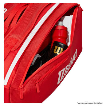 Super Tour 2025 9 Pack Tennis Bag Red-Bags-Wilson-WR8036701001-5-Tennis Express