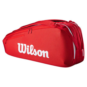 Super Tour 2025 6 Pack Tennis Bag Red-Bags-Wilson-WR8036801001-2-Tennis Express