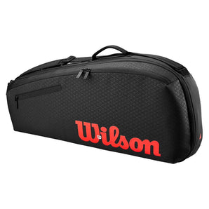 Clash V3 3 Pack Tennis Racquet Bag Black and Infrared-Bags-Wilson-WR8038001001-2-Tennis Express