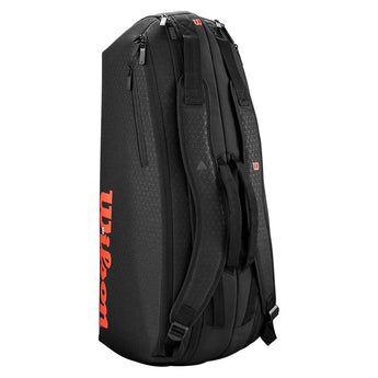 Clash V3 6 Pack Tennis Racquet Bag Black and Infrared-Bags-Wilson-WR8038101001-3-Tennis Express