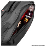 Clash V3 6 Pack Tennis Racquet Bag Black and Infrared-Bags-Wilson-WR8038101001-5-Tennis Express