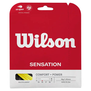 Sensation 16G Tennis String,Strings,Wilson,Yellow,16,Tennis Express,WR8308-y-1