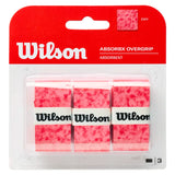 ABSORBx Tennis Overgrip 3 Pack Red,Accessories,Wilson,,,Tennis Express,WR8446501001-1_d889747f-7592-4a63-9c1e-0d788649f6be