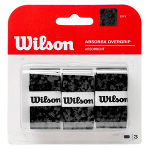 ABSORBx Tennis Overgrip 3 Pack Black,Accessories,Wilson,,,Tennis Express,WR8446502001-1_c14f0641-d355-4001-9482-907604556249