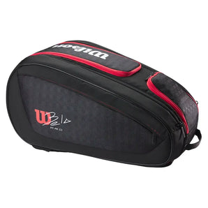 Bela V3 Padel Racquet Bag Black and Red-Padel Racquets-Wilson-WR8910801001-1-Tennis Express