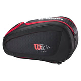 Bela V3 Padel Racquet Bag Black and Red-Padel Racquets-Wilson-WR8910801001-Tennis Express