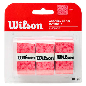 ABSORBx Padel Overgrip 3 Pack Red,Accessories,Wilson,,,Tennis Express,WR8911101001-1_59c2b1dd-d659-4030-a158-ea38a907651a