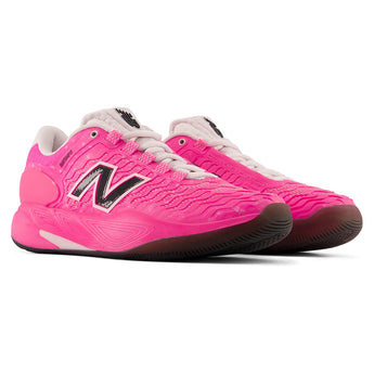 Women's Fresh Foam X CT-Rally v2 B Width Tennis Shoes Pink Heat and Black,Footwear,New Balance,,,Tennis Express,WRAL3TFB-4