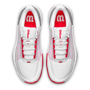 Women's Intrigue Tour CTC Tennis Shoes White and Wilson Red,Footwear,Wilson,,,Tennis Express,WRS00964001-F26-3