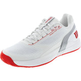 Men's RUSH PRO 5 CTC Tennis Shoes White and Wilson Red, Wilson, White/Wilson Red, Tennis Express, WRS01048001-F26-WHITE-WILSON-RED-1