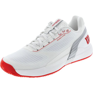 Men's RUSH PRO 5 CTC Tennis Shoes White and Wilson Red, Wilson, White/Wilson Red, Tennis Express, WRS01048001-F26-WHITE-WILSON-RED-1