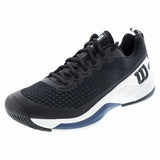 Men's Rush Pro 4.5 Tennis Shoes Black and Ensign Blue,Footwear,Wilson,7,Black,Tennis Express,WRS333150-U24copy