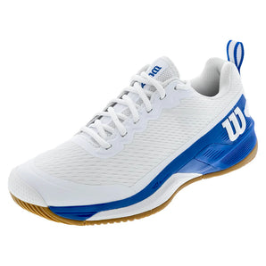 Men's Rush Pro 4.5 Tennis Shoes White and D V Blue,Footwear,Wilson,White/D V Blue,7,Tennis Express,WRS336590Ucopy